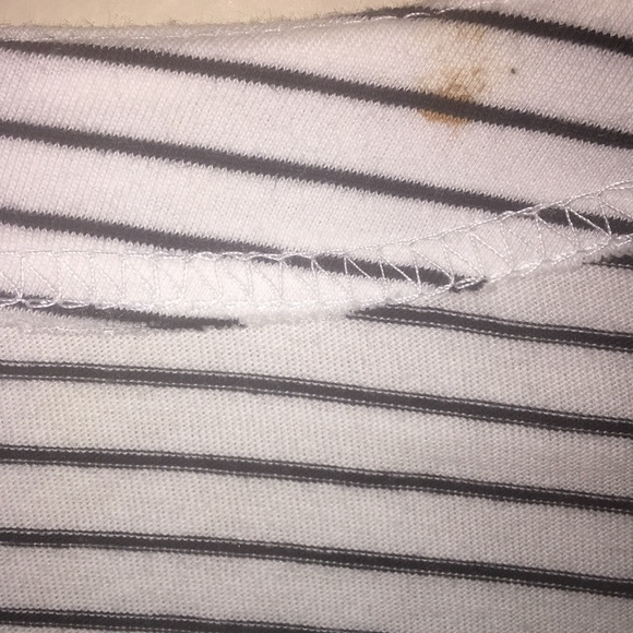 White tank striped open front cardigan 2fer Top - Picture 8 of 8